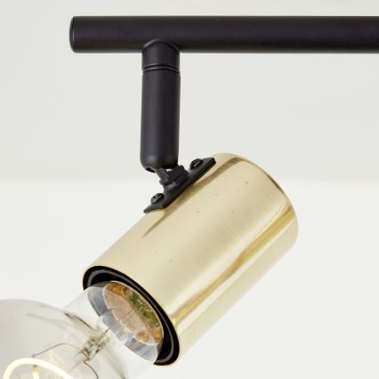 Brilliant - KERRY Spotlight 3xE27/40W/230V, Black/Brass