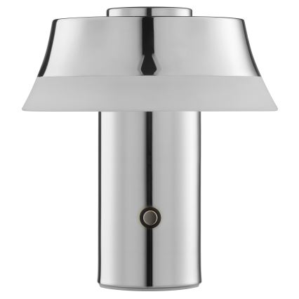 Brilliant - LED Dimmable Rechargeable Touch Table Lamp KINICH LED/2,5W/5V 2700K 2600 mAh Polished Chrome