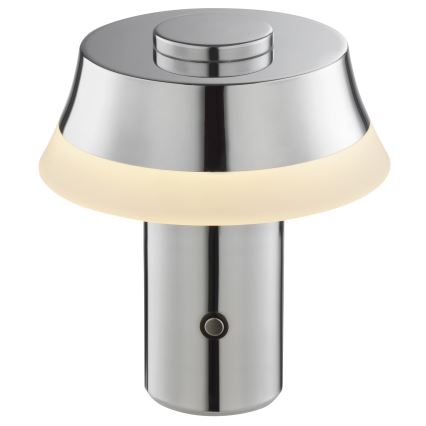 Brilliant - LED Dimmable Rechargeable Touch Table Lamp KINICH LED/2,5W/5V 2700K 2600 mAh Polished Chrome