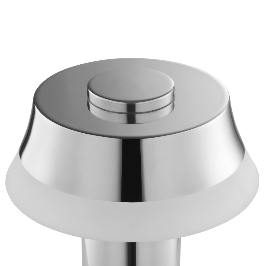 Brilliant - LED Dimmable Rechargeable Touch Table Lamp KINICH LED/2,5W/5V 2700K 2600 mAh Polished Chrome