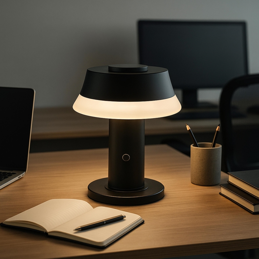Brilliant - LED Dimmable Rechargeable Touch-Operated Table Lamp KINICH LED/2,5W/5V 2700K 2600 mAh black