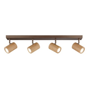 Brilliant - LAKEWOOD 4xGU10/10W/230V brown spotlight
