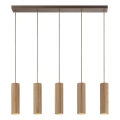Brilliant - LAKEWOOD cable-hung chandelier 5xGU10/10W/230V brown