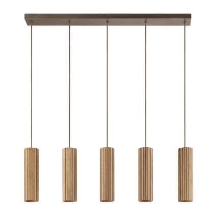 Brilliant - LAKEWOOD cable-hung chandelier 5xGU10/10W/230V brown