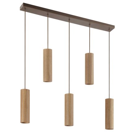Brilliant - LAKEWOOD cable-hung chandelier 5xGU10/10W/230V brown