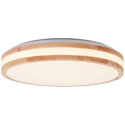 Brilliant - LASKOS LED Ceiling Light LED/22W/230V Ø 38 cm Rubberwood