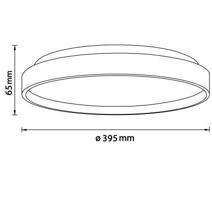 Brilliant - LED Ceiling light ALSON LED/26W/230V 3000/4500K d. 39,5 cm rubber fig