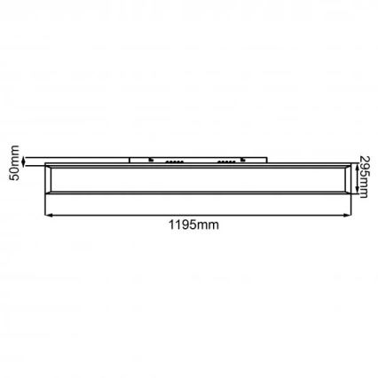 Brilliant - LED Ceiling light BUFFI LED/40W/230V 29,5x119,5  cm 2700K