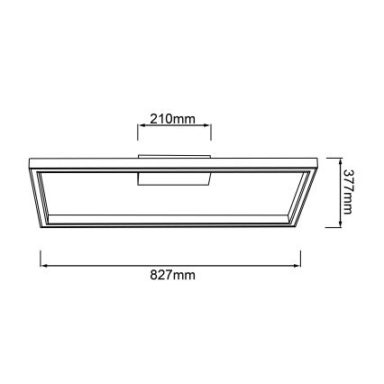 Brilliant - LED Ceiling light DELGROSSO LED/24W/230V 3000K oak