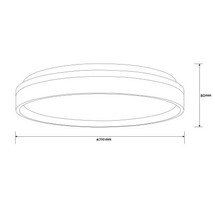 Brilliant - LED Ceiling light KALMAR LED/26W/230V 3000K d. 39 cm white