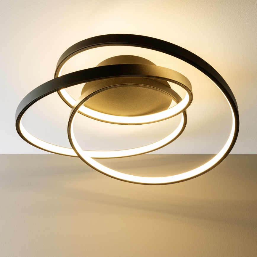 Brilliant - LED Ceiling light LABYRINTH LED/40W/230V d. 39,5 cm black