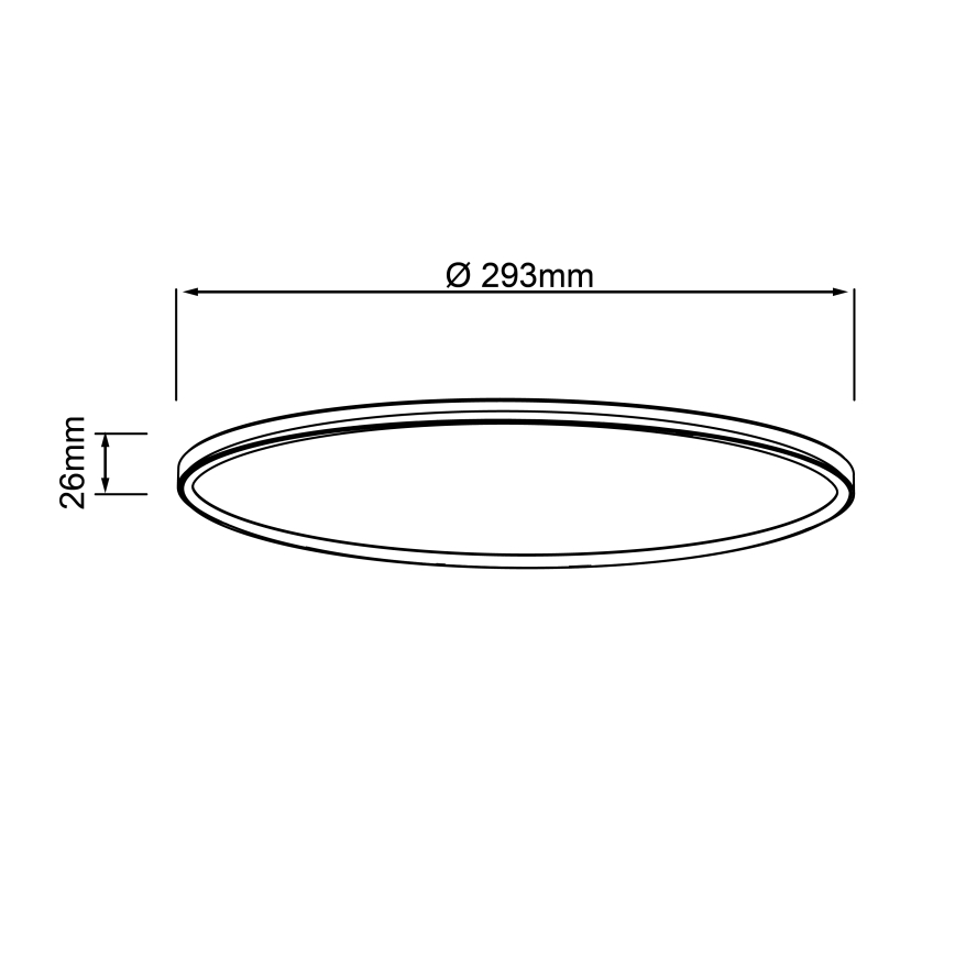 Brilliant - LED Ceiling Light MILTON LED/18W/230V Ø 29.3 cm Black