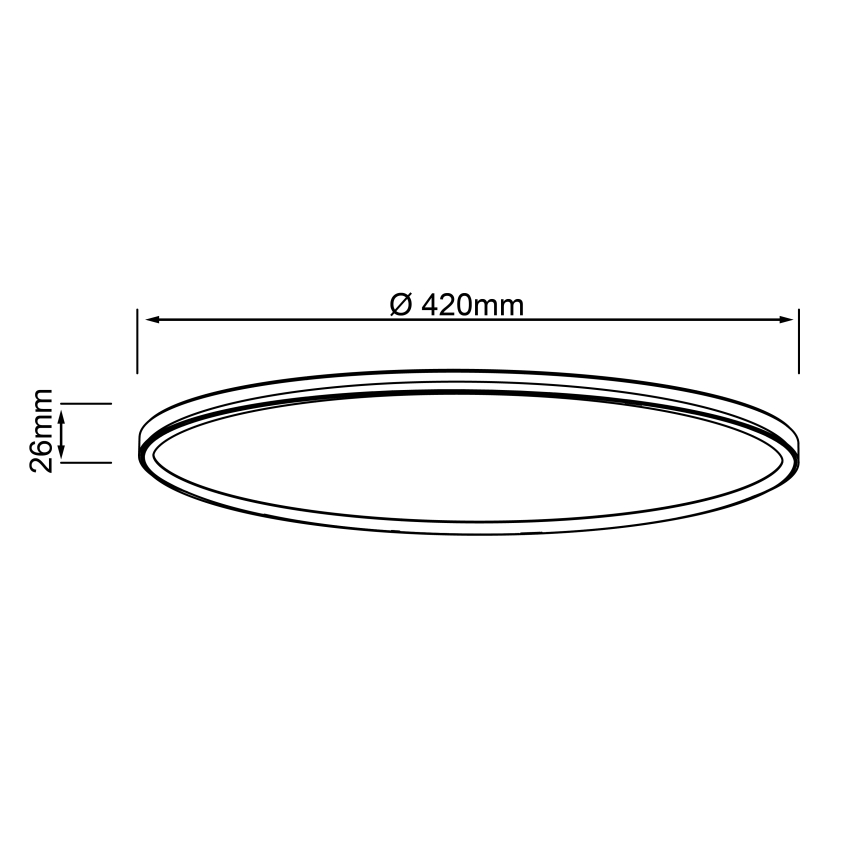 Brilliant - LED Ceiling Light MILTON LED/24W/230V Ø 42 cm Black