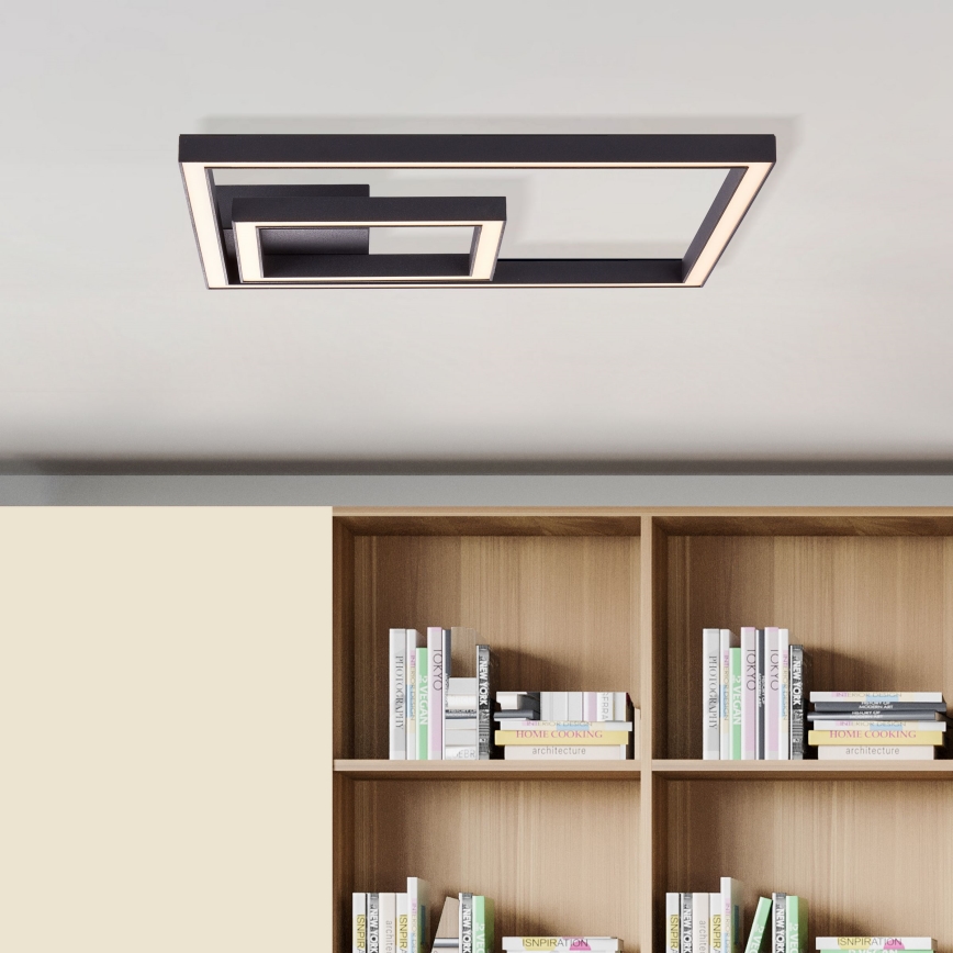 Brilliant - LED Ceiling light QUON LED/24W/230V 3000K 40x40 cm black