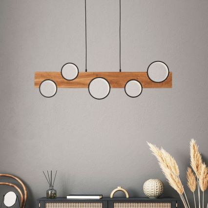 Brilliant - LED Chandelier on a string CHEESY LED/34W/230V pine