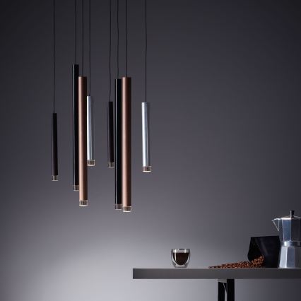 Brilliant - CEMBALO Dimmable LED cable-suspended pendant LED/32W/230V matte chrome/black/brown