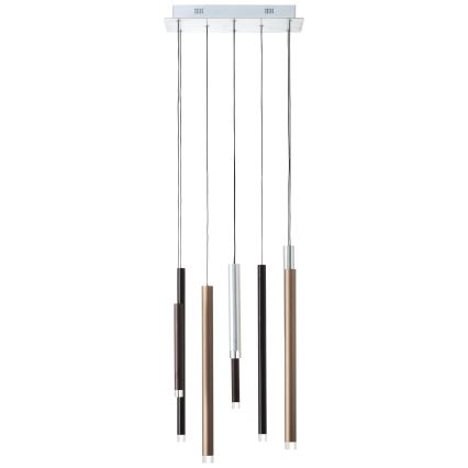Brilliant - CEMBALO Dimmable LED cable-suspended pendant LED/32W/230V matte chrome/black/brown