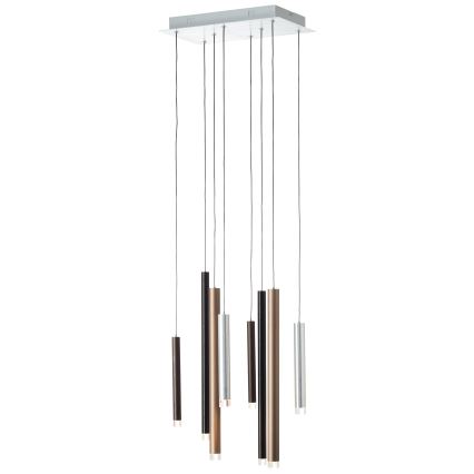 Brilliant - CEMBALO Dimmable LED cable-suspended pendant LED/32W/230V matte chrome/black/brown