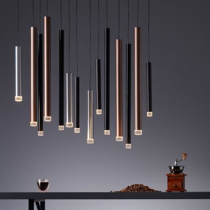 Brilliant - CEMBALO Dimmable LED Cable Pendant Light LED/60W/230V matte chrome/black/brown