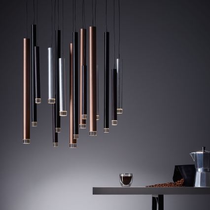 Brilliant - CEMBALO Dimmable LED Cable Pendant LED/70W/230V matte chrome/black/brown