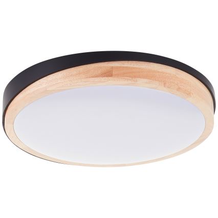 Brilliant - LED Dimmable ceiling light BAARLO LED/24W/230V d. 35 cm black/rubber fig - FSC certified