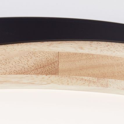 Brilliant - LED Dimmable ceiling light BAARLO LED/24W/230V d. 35 cm black/rubber fig - FSC certified