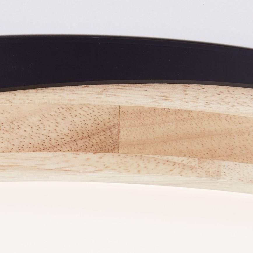 Brilliant - LED Dimmable ceiling light BAARLO LED/24W/230V d. 35 cm black/rubber fig - FSC certified