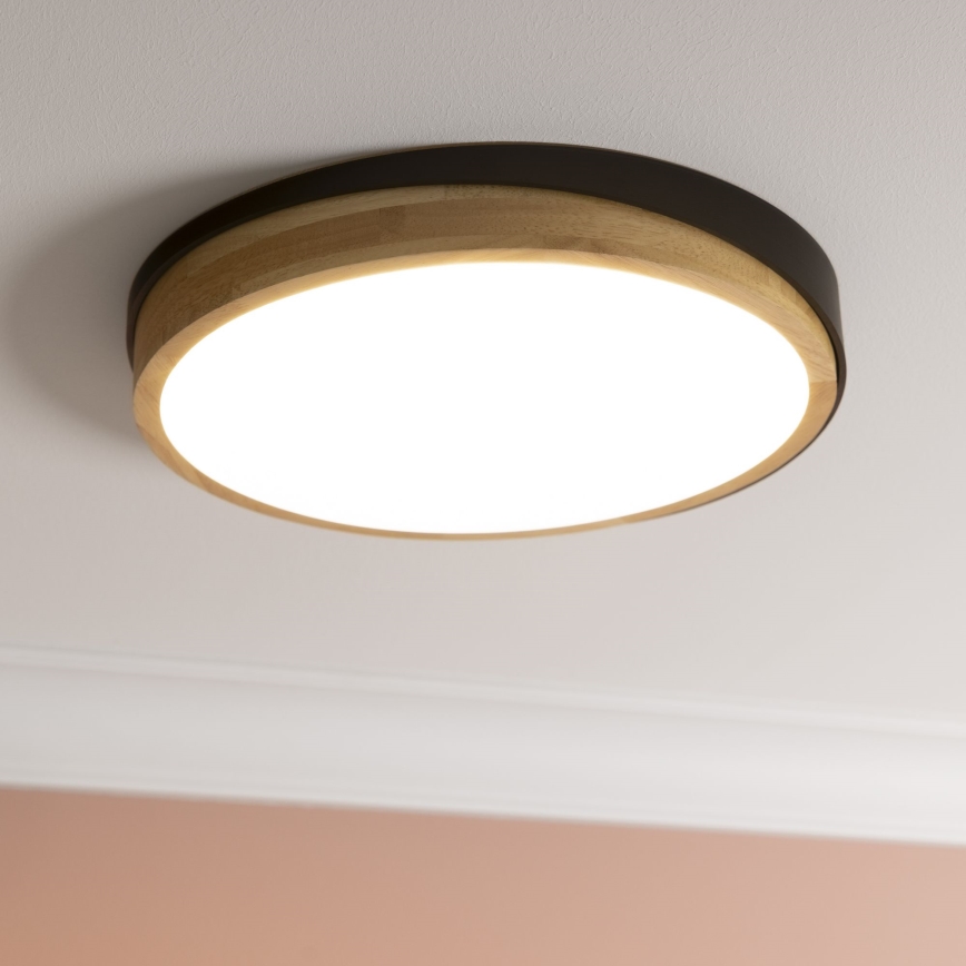 Brilliant - LED Dimmable ceiling light BAARLO LED/24W/230V d. 35 cm black/rubber fig