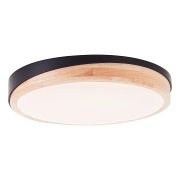 Brilliant - LED Dimmable ceiling light BAARLO LED/24W/230V d. 35 cm black/rubber fig - FSC certified