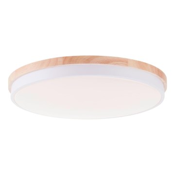 Brilliant - LED Dimmable ceiling light BAARLO LED/36W/230V 3000-6500K d. 50 cm white/rubber fig + remote control - FSC certified