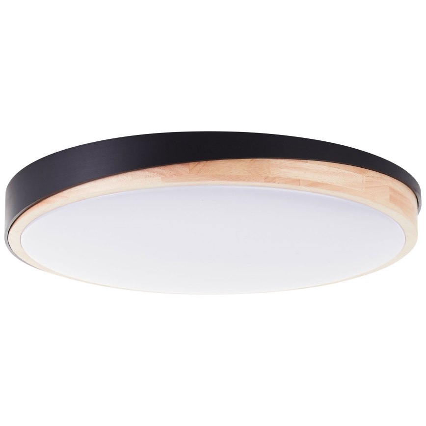 Brilliant - LED Dimmable ceiling light BAARLO LED/36W/230V 3000-6500K d. 50 cm black/rubber fig + remote control - FSC certified