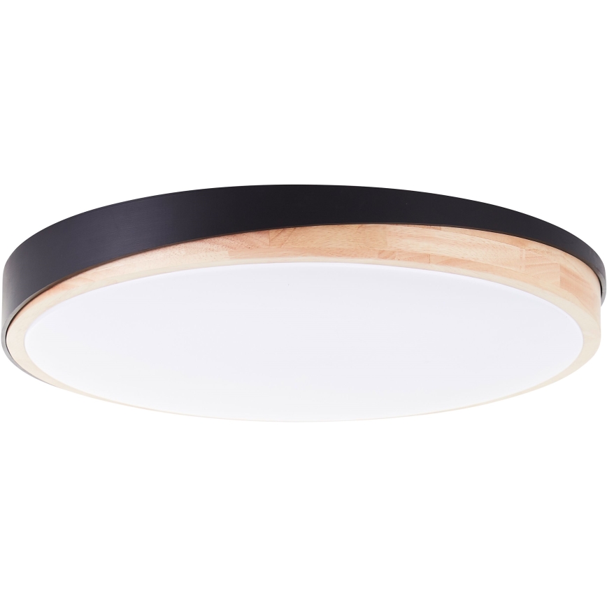 Brilliant - LED Dimmable ceiling light BAARLO LED/36W/230V 3000-6500K d. 50 cm black/rubber fig + remote control - FSC certified
