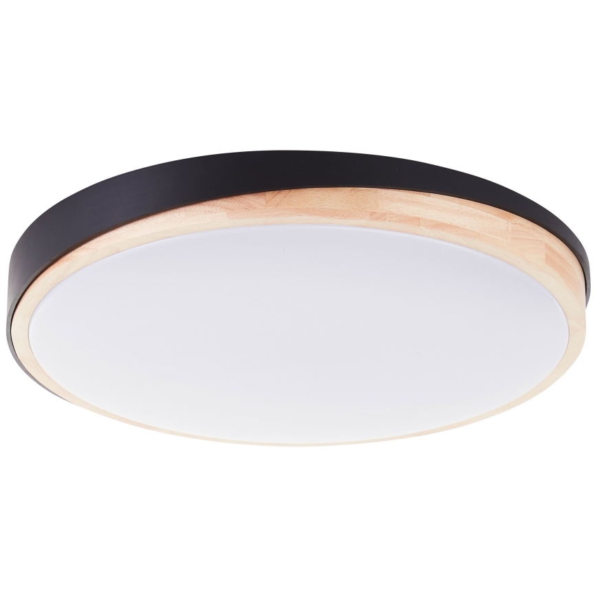 Brilliant - LED Dimmable ceiling light BAARLO LED/36W/230V 3000-6500K d. 50 cm black/rubber fig + remote control - FSC certified