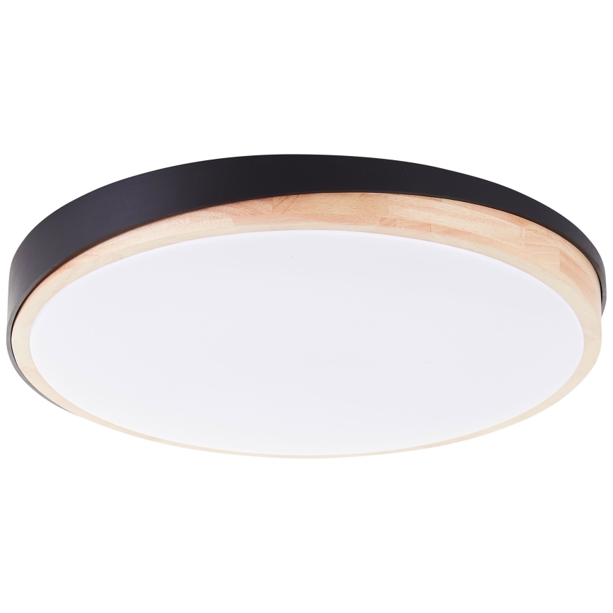 Brilliant - LED Dimmable ceiling light BAARLO LED/36W/230V 3000-6500K d. 50 cm black/rubber fig + remote control - FSC certified