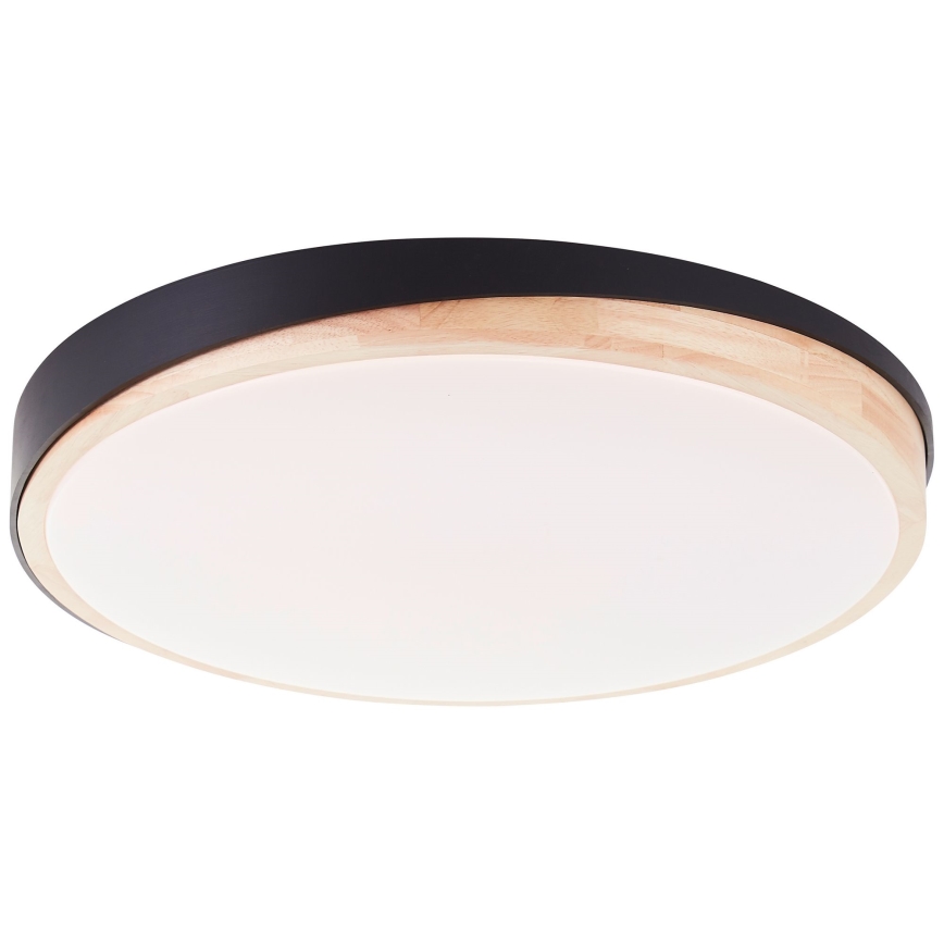 Brilliant - LED Dimmable ceiling light BAARLO LED/36W/230V 3000-6500K d. 50 cm black/rubber fig + remote control - FSC certified