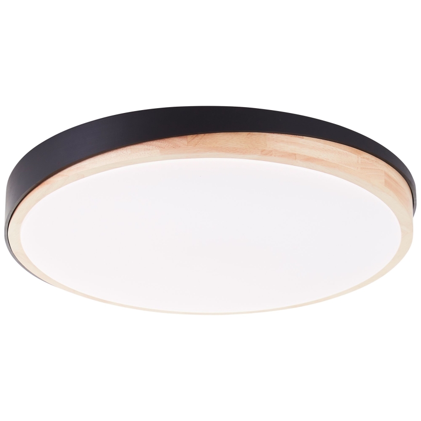 Brilliant - LED Dimmable ceiling light BAARLO LED/36W/230V 3000-6500K d. 50 cm black/rubber fig + remote control - FSC certified