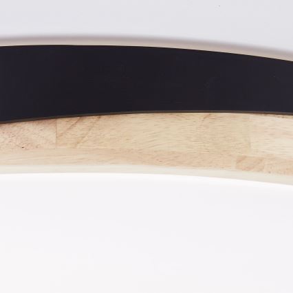 Brilliant - LED Dimmable ceiling light BAARLO LED/36W/230V 3000-6500K d. 50 cm black/rubber fig + remote control - FSC certified
