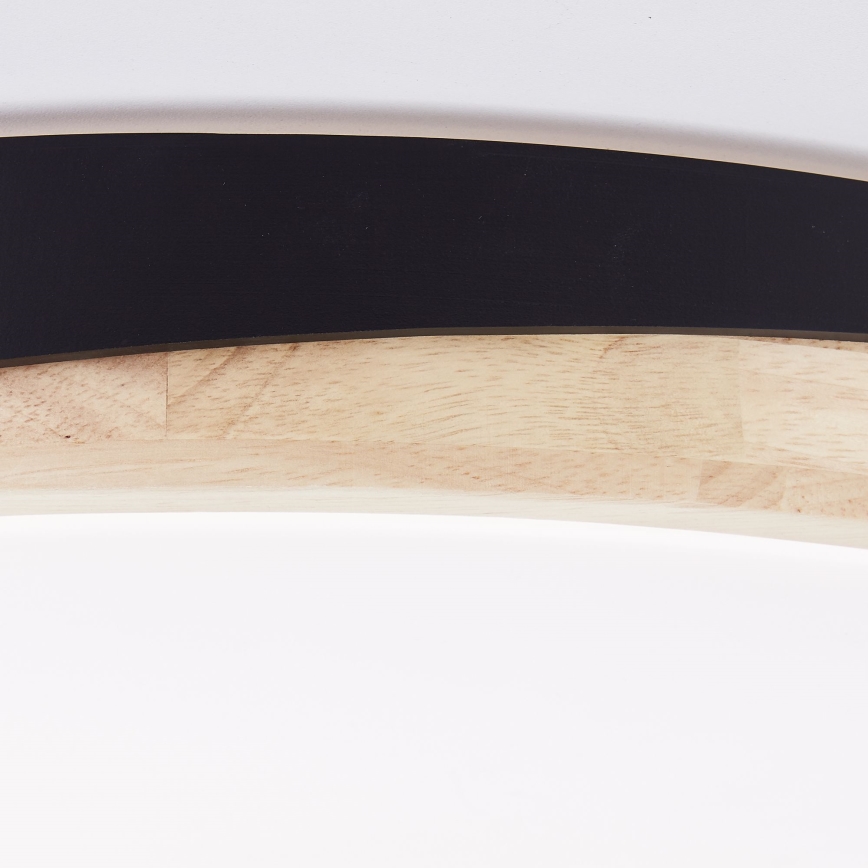 Brilliant - LED Dimmable ceiling light BAARLO LED/36W/230V 3000-6500K d. 50 cm black/rubber fig + remote control - FSC certified