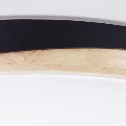 Brilliant - LED Dimmable ceiling light BAARLO LED/36W/230V 3000-6500K d. 50 cm black/rubber fig + remote control - FSC certified