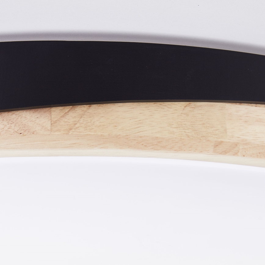 Brilliant - LED Dimmable ceiling light BAARLO LED/36W/230V 3000-6500K d. 50 cm black/rubber fig + remote control - FSC certified