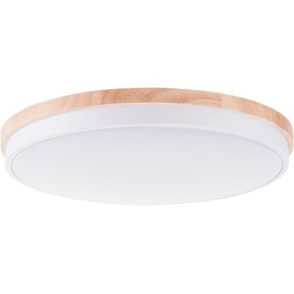 Brilliant - LED Dimmable ceiling light BAARLO LED/36W/230V 3000-6500K d. 50 cm white/rubber fig + remote control - FSC certified