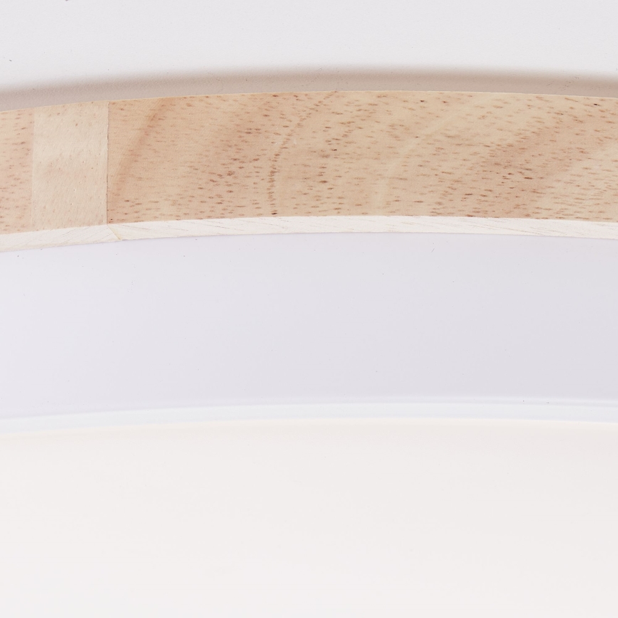 Brilliant - LED Dimmable ceiling light BAARLO LED/36W/230V 3000-6500K d. 50 cm white/rubber fig + remote control - FSC certified