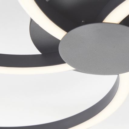 Brilliant - LED Dimmable ceiling light FICO LED/32W/230V d. 57 cm black