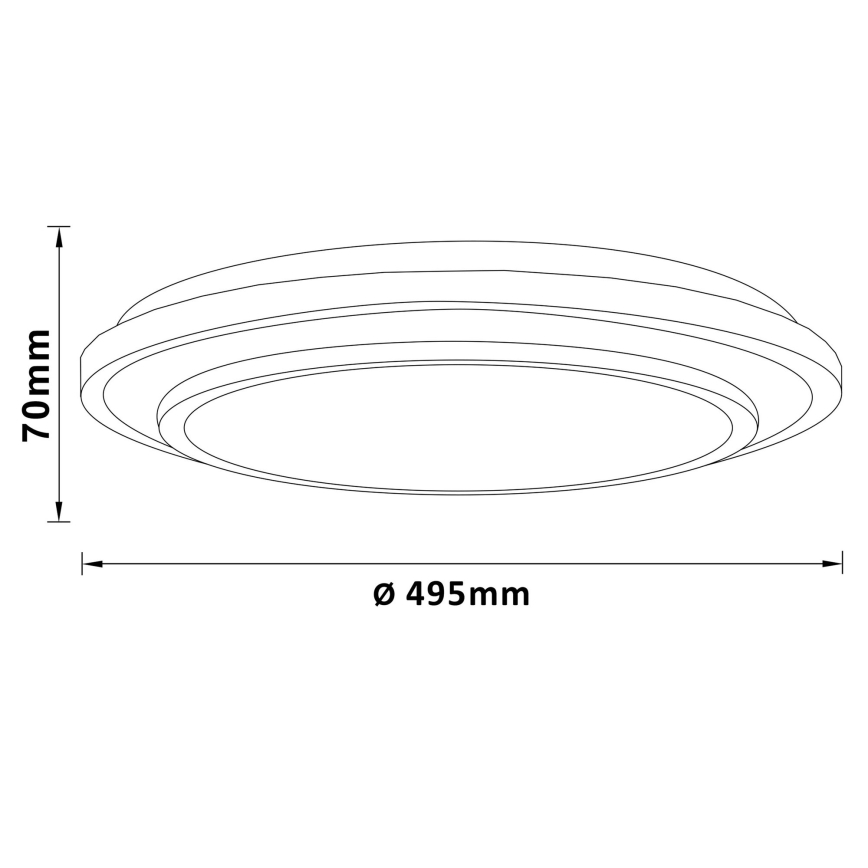Brilliant - LED Dimmable ceiling light LUCIANO LED/40W/230V 3000-6500K + remote control