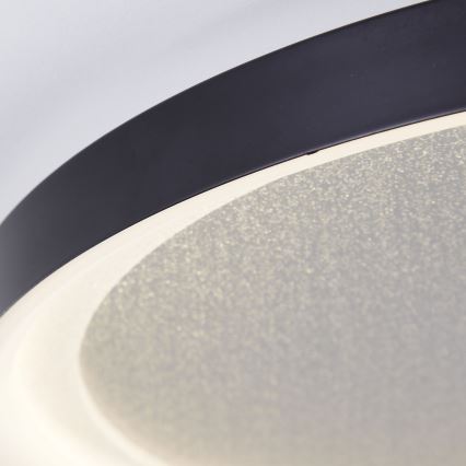 Brilliant - LED Dimmable ceiling light QUITO LED/30W/230V 3000K d. 42 cm black