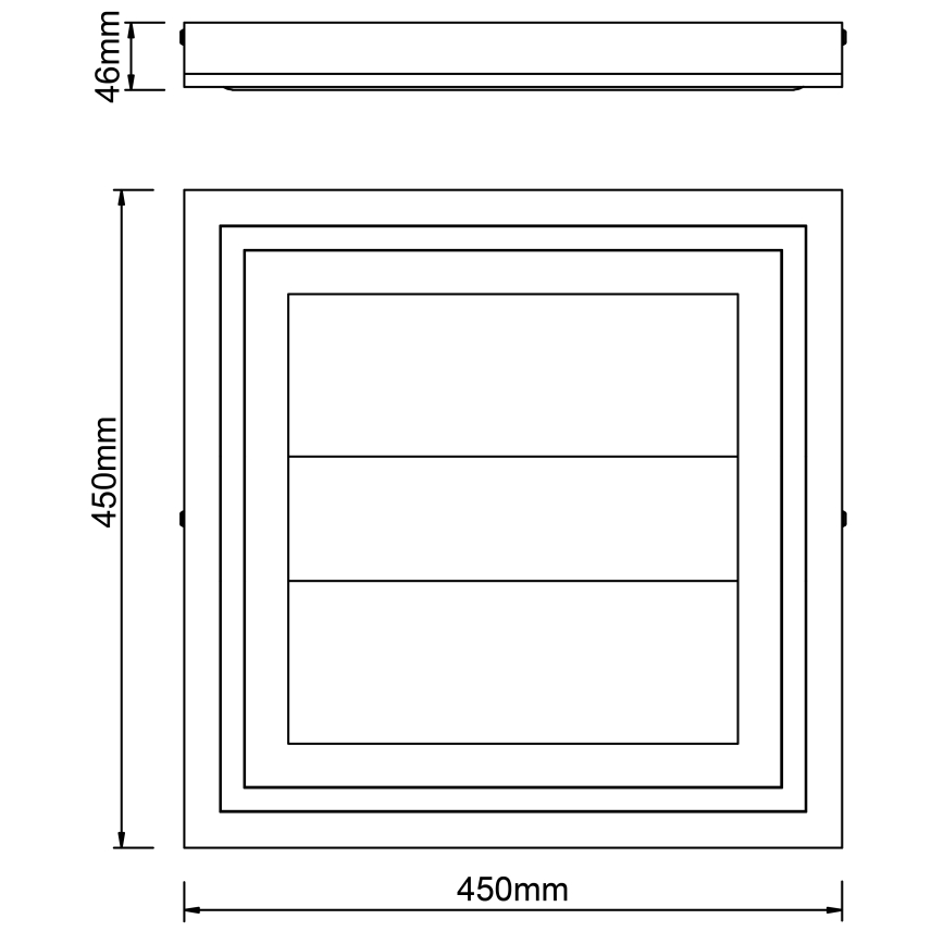 Brilliant - LED Dimmable ceiling light RHEA LED/24W/230V 3000K 45x45 cm - FSC certified