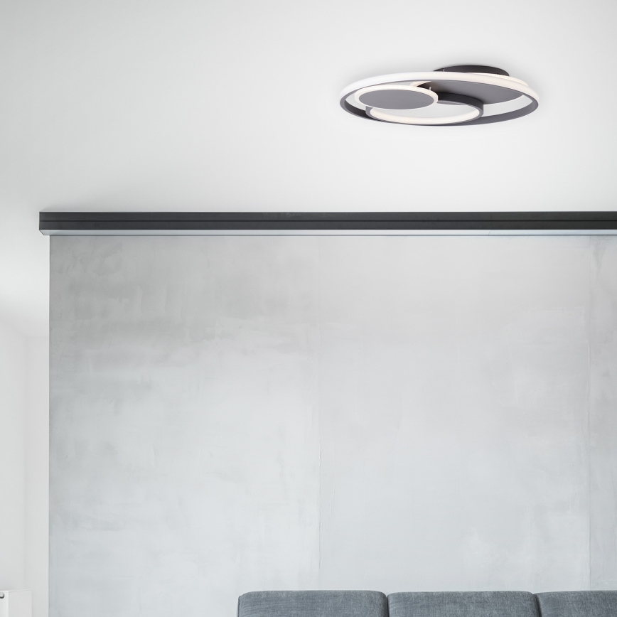 Brilliant - LED Dimmable ceiling light RUNDA LED/50W/230V 3000-6500K black + remote control