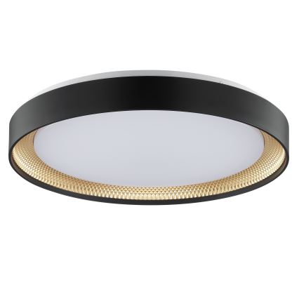 Brilliant - WALDO Dimmable LED Ceiling Light LED/36W/230V 3000-6500K Ø 48.5 cm Black/Gold + Remote Control