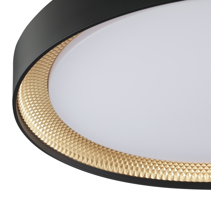 Brilliant - WALDO Dimmable LED Ceiling Light LED/36W/230V 3000-6500K Ø 48.5 cm Black/Gold + Remote Control