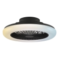 Brilliant - LED dimmable ceiling light with fan MONTERO LED/20W/230V 2700–6500K Ø 42 cm black + remote control